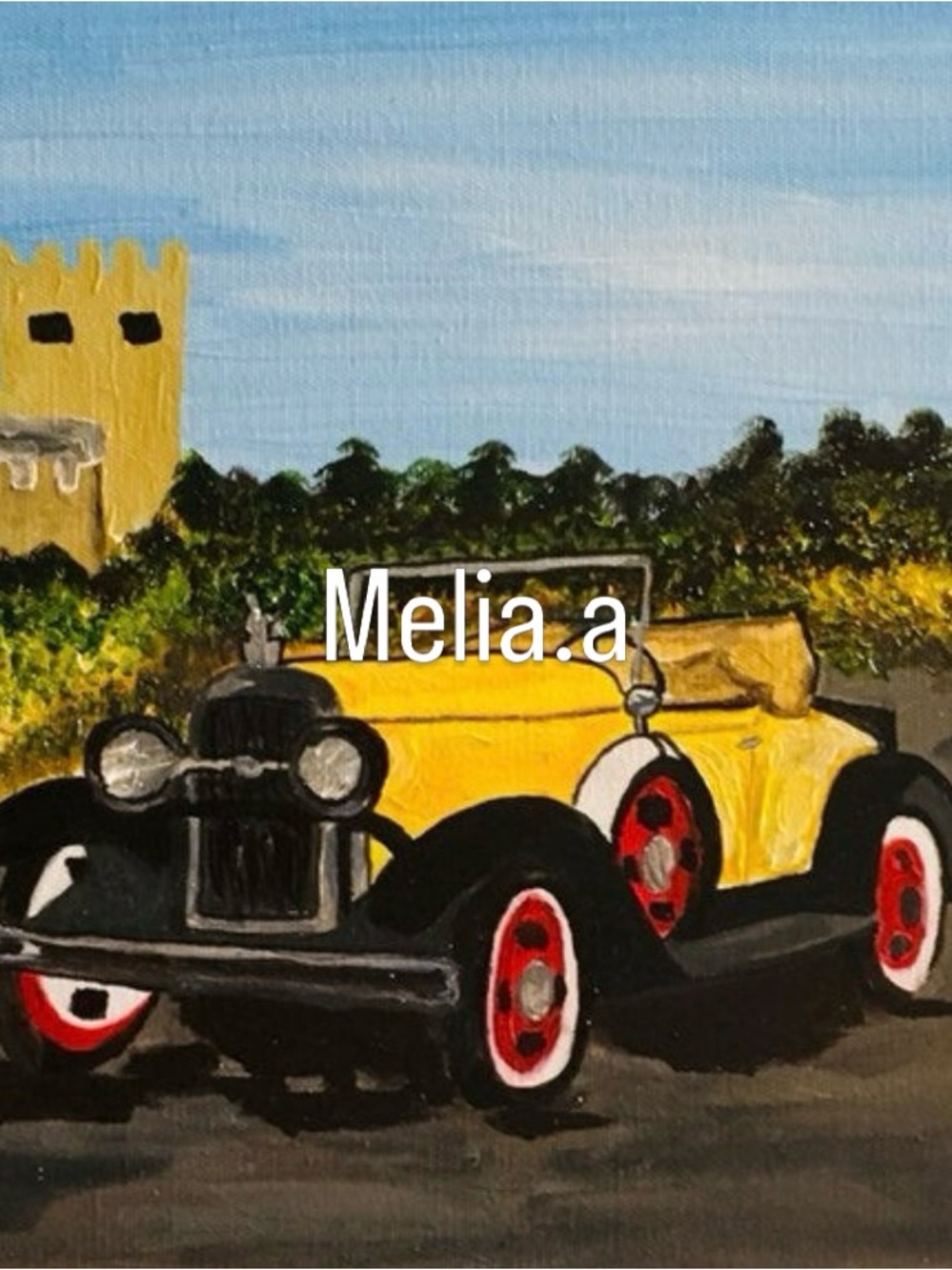 Oil color original painting by Persian artist Melia.A